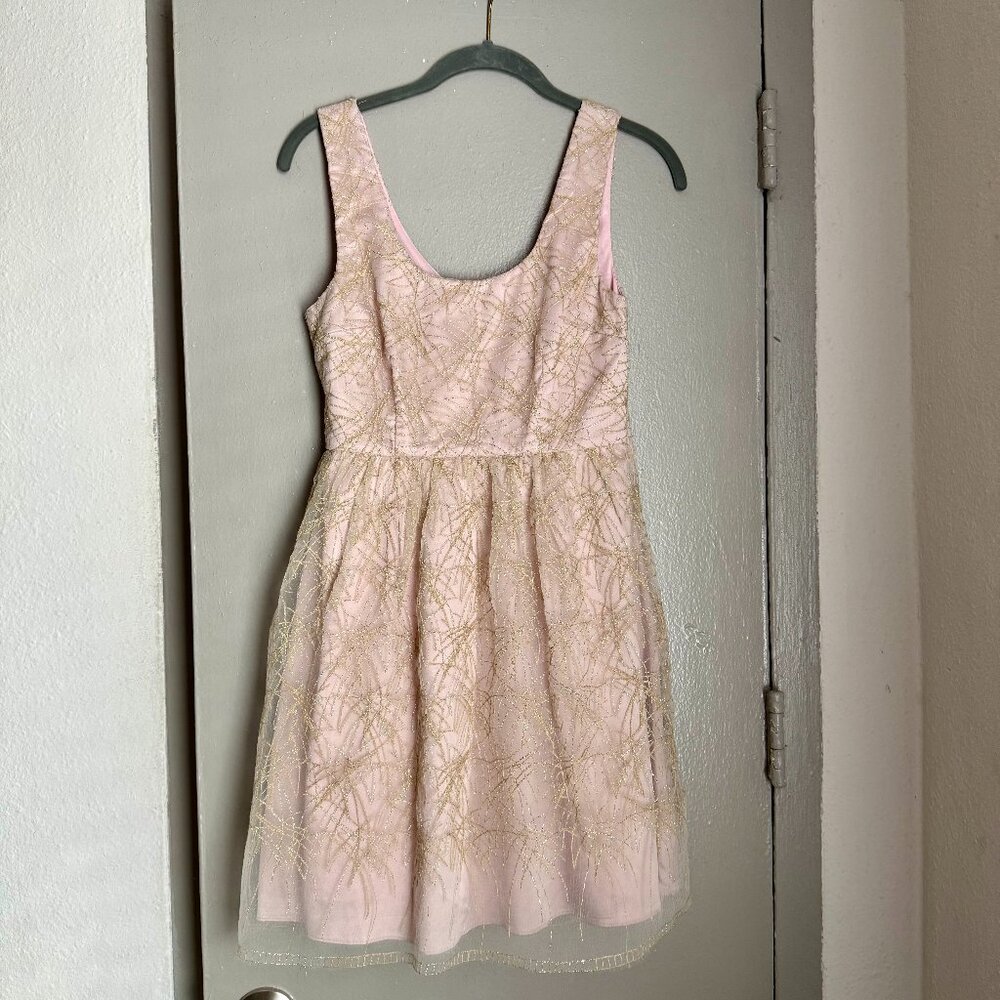 Light Pink Sparkly Cocktail Dress